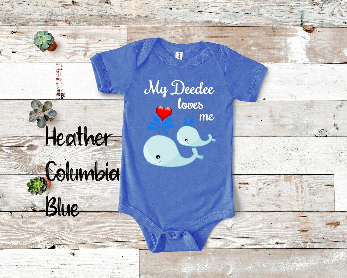 Deedee Loves Me Cute Whale Baby Bodysuit Tshirt or Toddler Shirt Special Grandmother Gift or Pregnancy Reveal Announcement Graphic Tee – Everyday Comfort · Great Gift For Fans