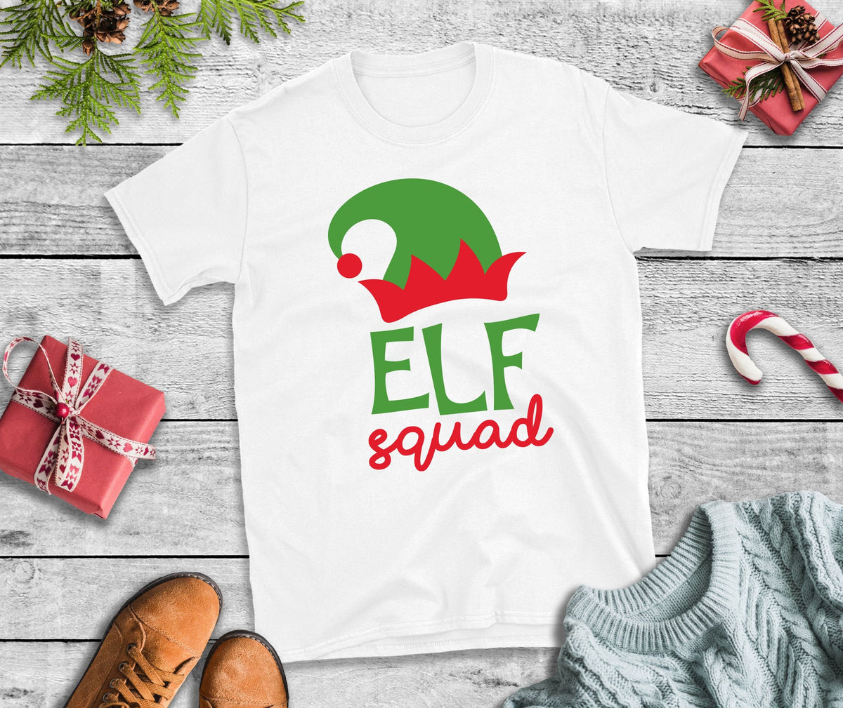 Christmas T Shirt Elf Squad 2 Xmas TShirt Xmas Tee Christmas TShirt Graphic Tee – Premium Graphic · Top Pick For Any Outfit