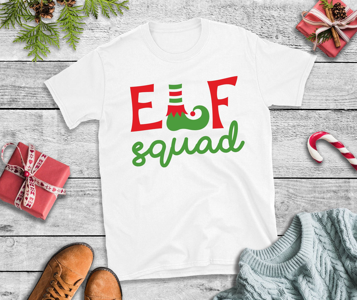 Christmas T Shirt Elf Squad Xmas TShirt Xmas Tee Christmas TShirt Graphic Tee – Bold Style · Top Pick For Any Outfit