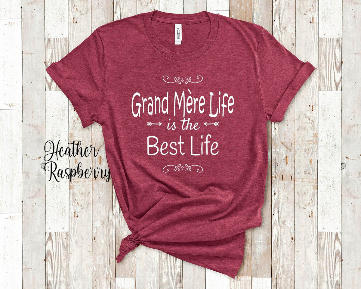 Grand Mre Life Is Best Grandma Tshirt French Grandmother Gift Idea for Mother39s Day Birthday Christmas or Pregnancy Reveal Announcement Graphic Tee – Fan Favorite · Must-Have Style