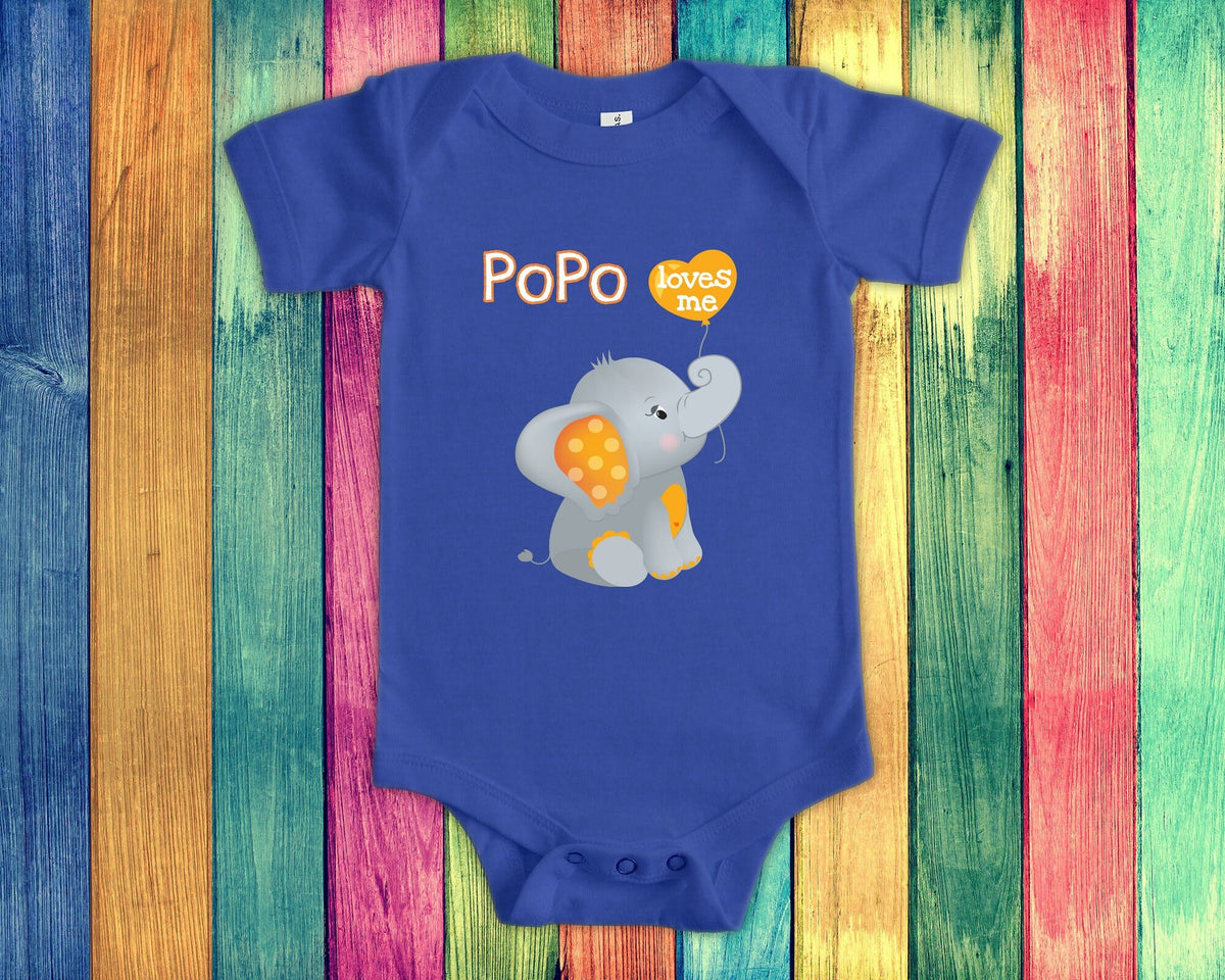 PoPo Loves Me Cute Grandma Name Elephant Baby Bodysuit Tshirt or Toddler Shirt Chinese Grandmother Gift or Pregnancy Reveal Announcement Graphic Tee – Everyday Comfort · Top Pick For Any Outfit