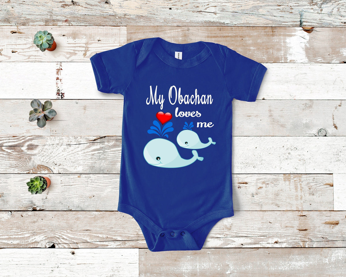 Obachan Loves Me Cute Whale Baby Bodysuit Tshirt or Toddler Shirt Japan Japanese Grandmother Gift or Pregnancy Reveal Announcement Graphic Tee – Feel-Good Design · Great Gift For Fans