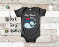 Mami Loves Me Cute Whale Baby Bodysuit Tshirt or Toddler Shirt Special Grandmother Gift or Pregnancy Reveal Announcement Graphic Tee – Soft Feel · High-Quality Print