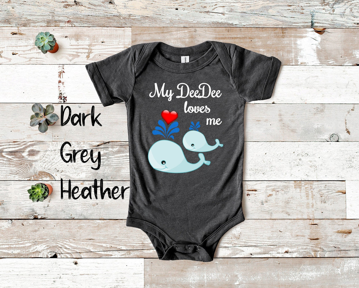 DeeDee Loves Me Cute Whale Baby Bodysuit Tshirt or Toddler Shirt Special Grandmother Gift or Pregnancy Reveal Announcement Graphic Tee – Premium Graphic · Trending Graphic Apparel