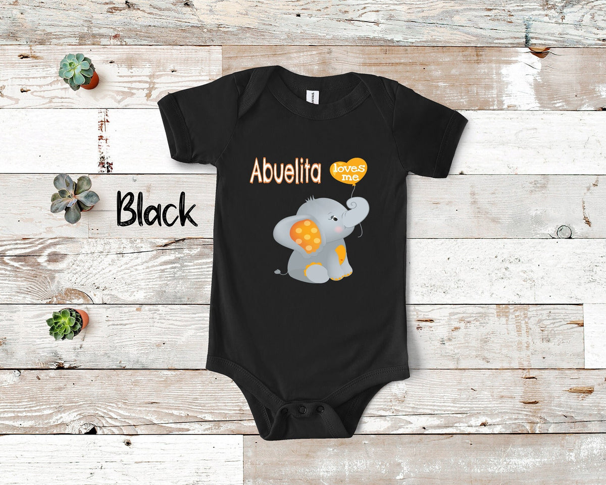 Abuelita Loves Me Cute Grandma Name Elephant Baby Bodysuit Tshirt or Toddler Shirt Spanish Grandmother Gift or Pregnancy Announcement Graphic Tee – Bold Style · Great Gift For Fans