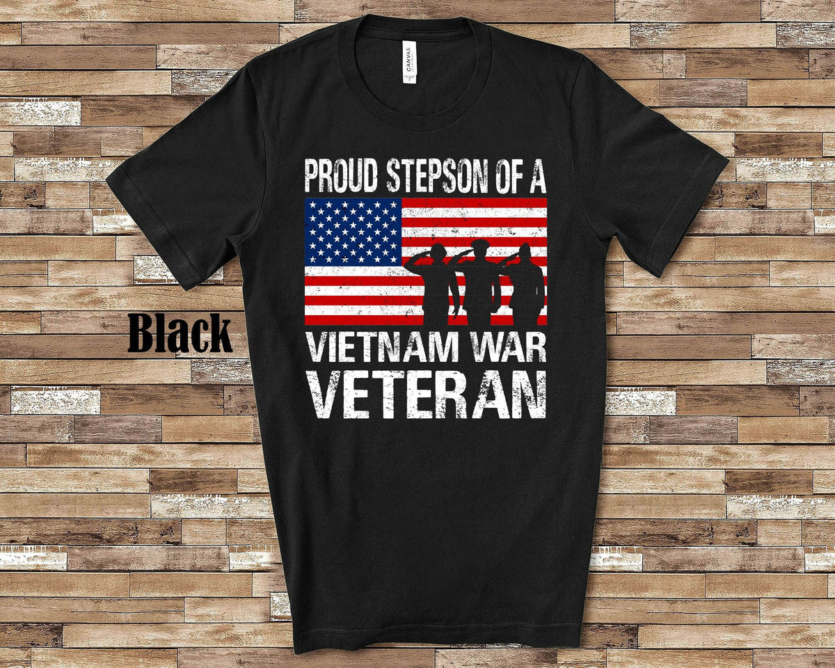 Proud Stepson of a Vietnam War Veteran Veterans Family Shirt for Stepfather Vet Matching Memorial Day Shirt July 4th or Veterans Day Shirt Graphic Tee – Soft Feel · Top Pick For Any Outfit