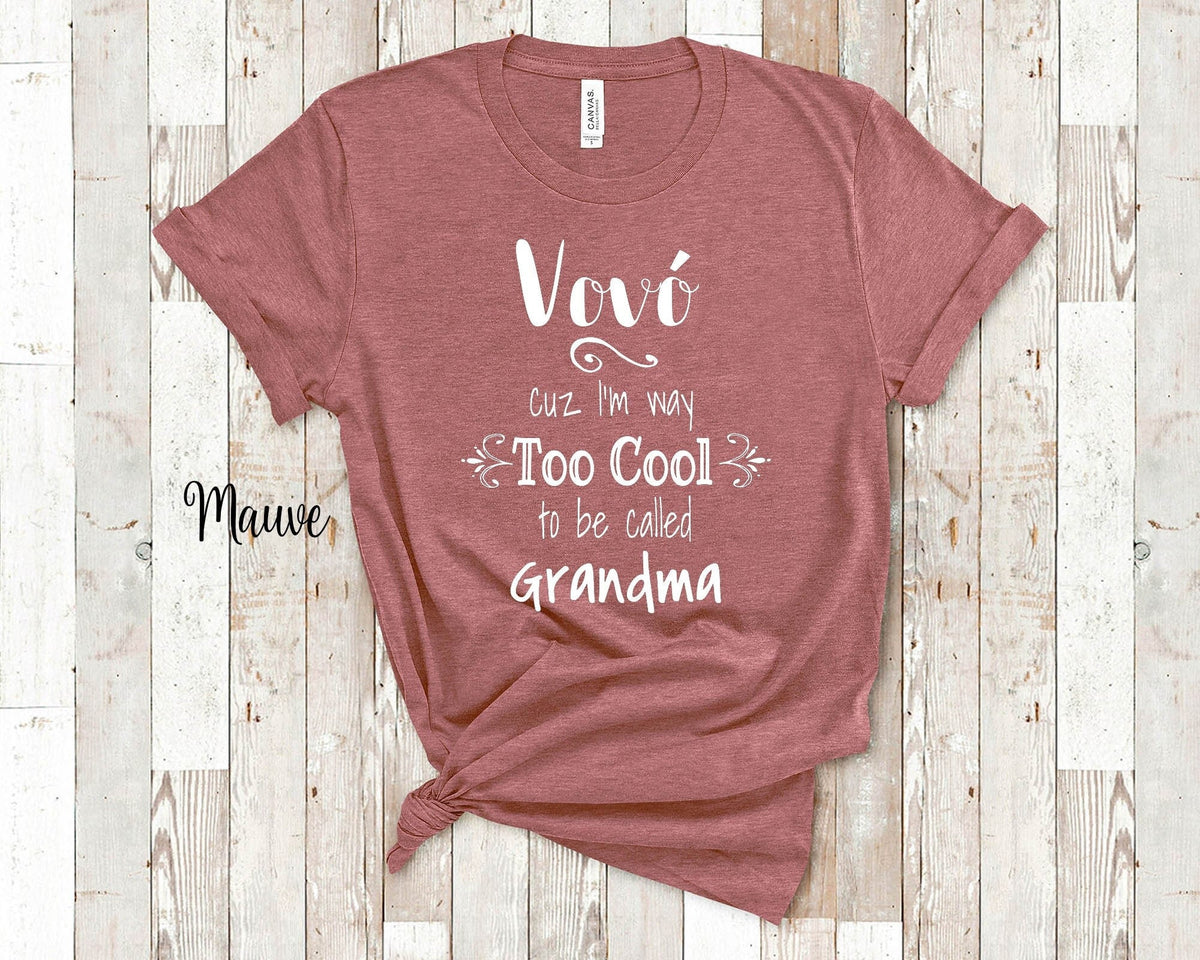 Too Cool Vov Grandma Tshirt Portuguese Grandmother Gift Idea for Mother39s Day Birthday Christmas or Pregnancy Reveal Announcement Graphic Tee – Bold Style · Top Pick For Any Outfit