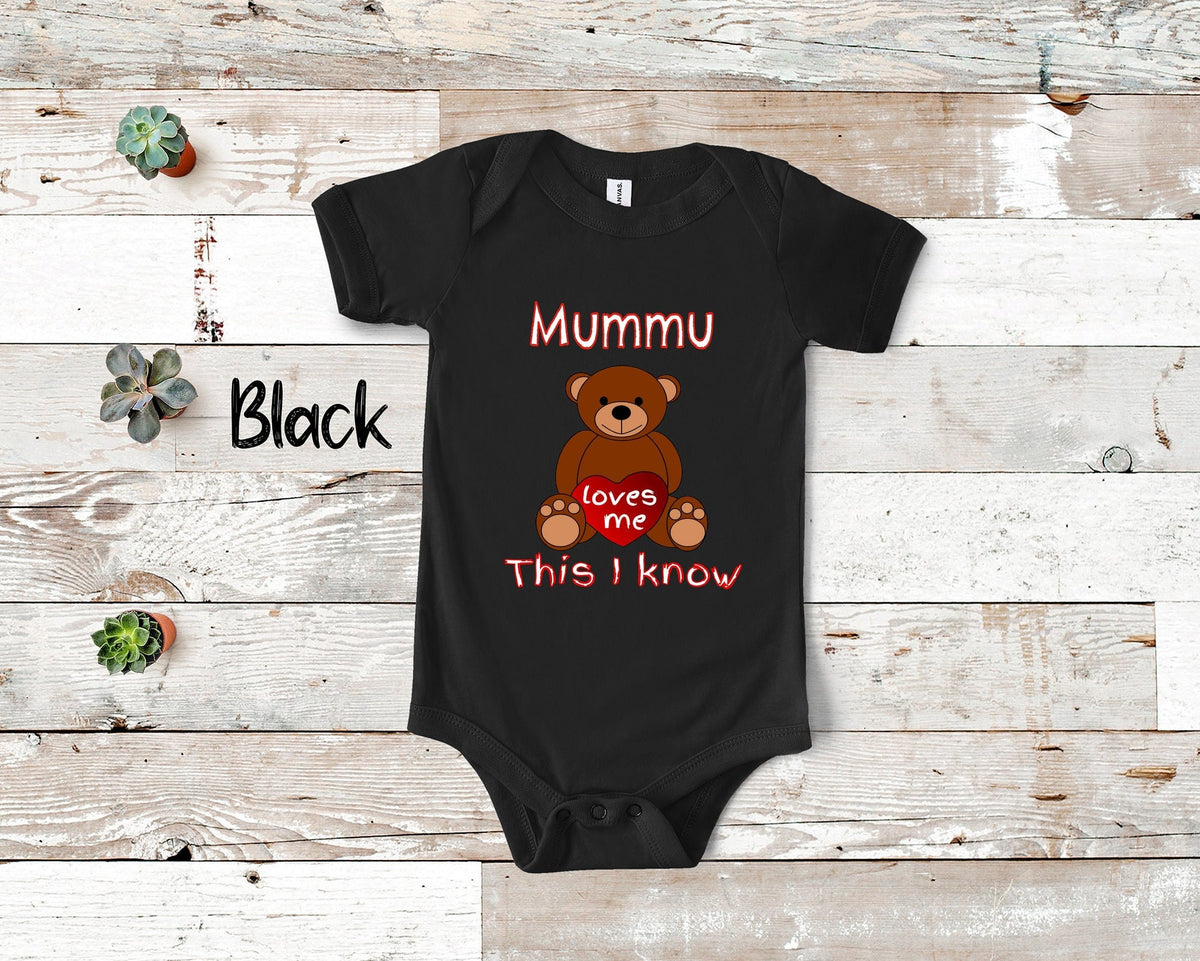 Mummu Loves Me Cute Grandma Bear Baby Bodysuit Tshirt or Toddler Shirt Finland Finnish Grandmother Gift or Pregnancy Reveal Announcement Graphic Tee – Feel-Good Design · Trending Graphic Apparel