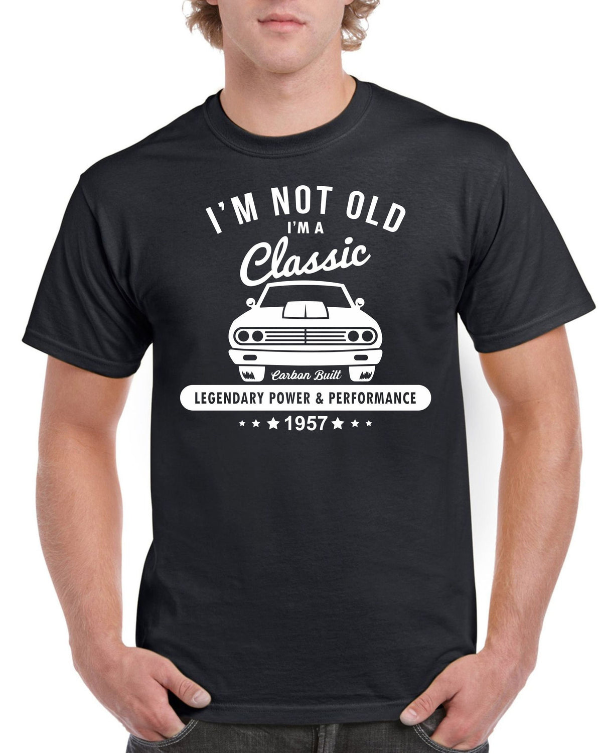 Mens 66th Birthday Gifts For Dad T Shirt Top Shirt Gift Present Sixty Six Im Not Old Im A Clasic 1957 Car Funny Tee 66th Gifts Graphic Tee – Cozy Vibes · Top Pick For Any Outfit