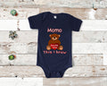 Momo Loves Me Cute Grandma Bear Baby Bodysuit Tshirt or Toddler Shirt Special Grandmother Gift or Pregnancy Reveal Announcement Graphic Tee – Soft Feel · High-Quality Print