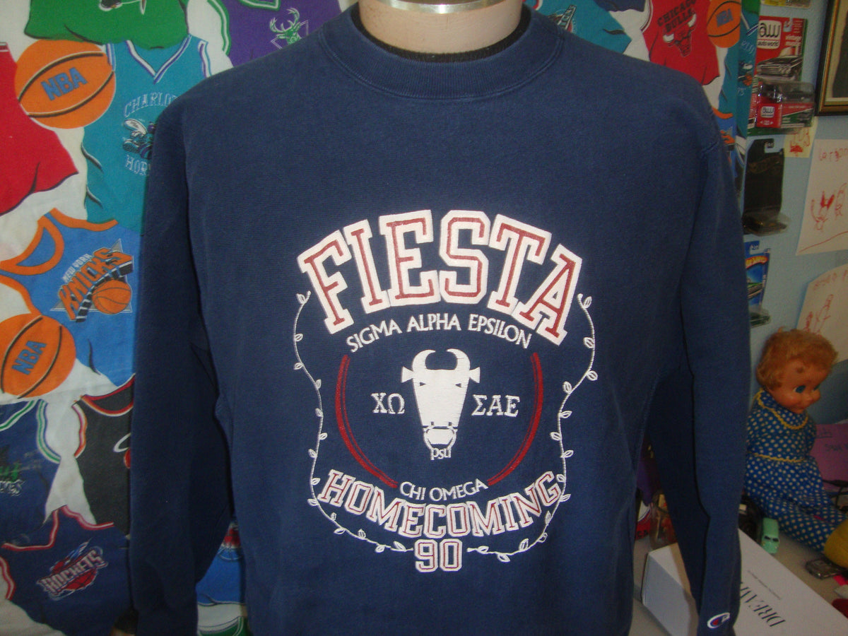 Vintage 90s Sigma Phi Epsilon Chi Omega 1990 Champion Reverse Weave Crewneck Sweatshirt XL Sweatshirt – Cozy Vibes · High-Quality Print