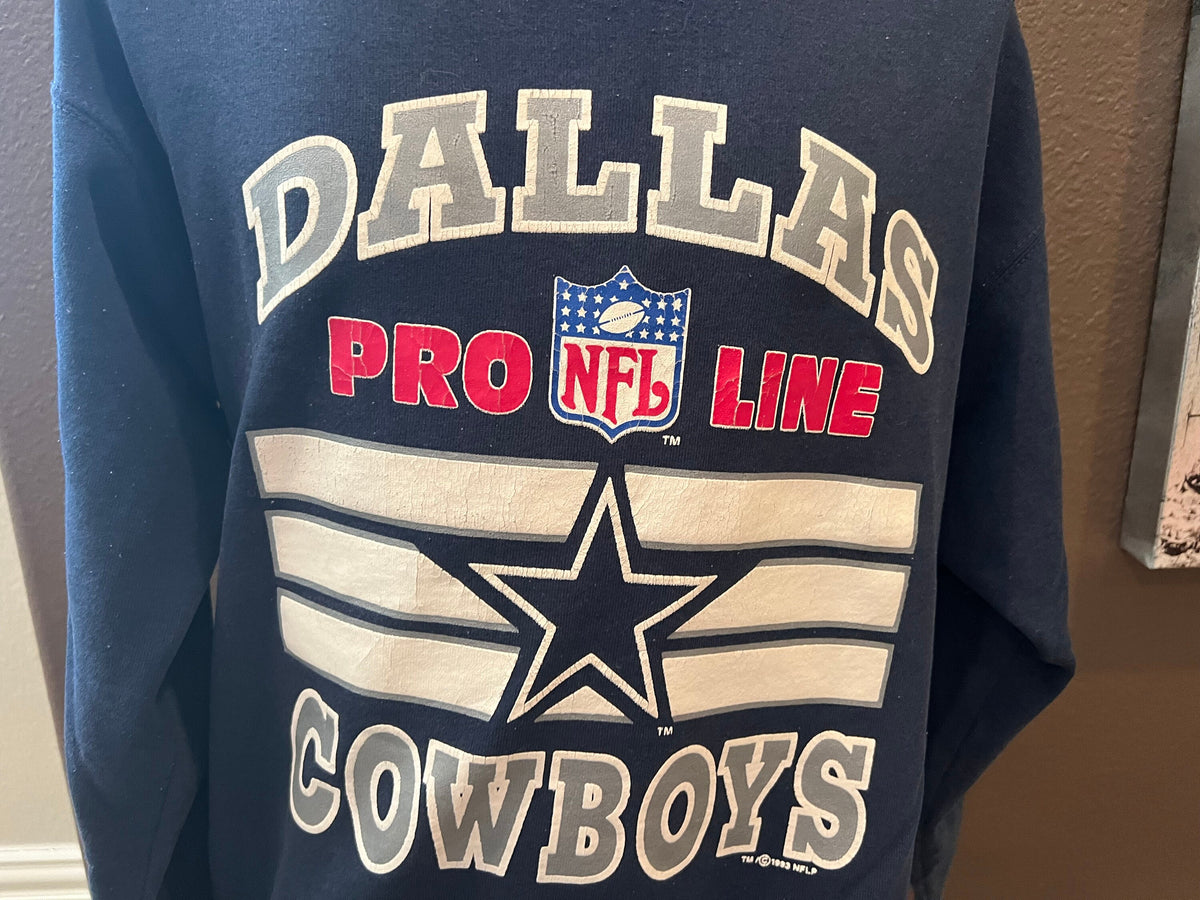 Vintage 9039s Dallas Cowboys Blue Crewneck Sweatshirt Size L Sweatshirt – Easygoing Wear · Trending Graphic Apparel
