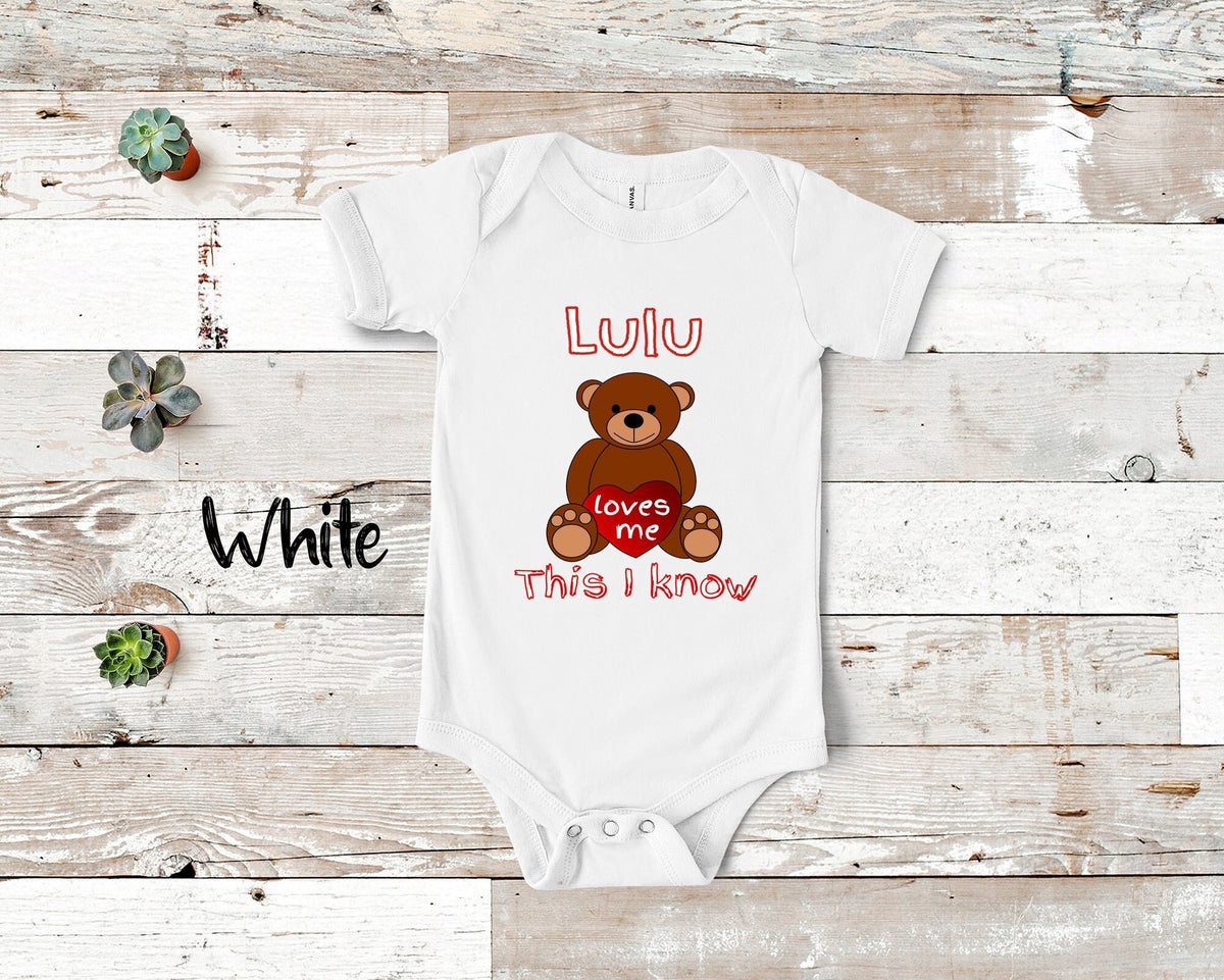 Lulu Loves Me Cute Grandma Bear Baby Bodysuit Tshirt or Toddler Shirt Special Grandmother Gift or Pregnancy Reveal Announcement Graphic Tee – Everyday Comfort · High-Quality Print