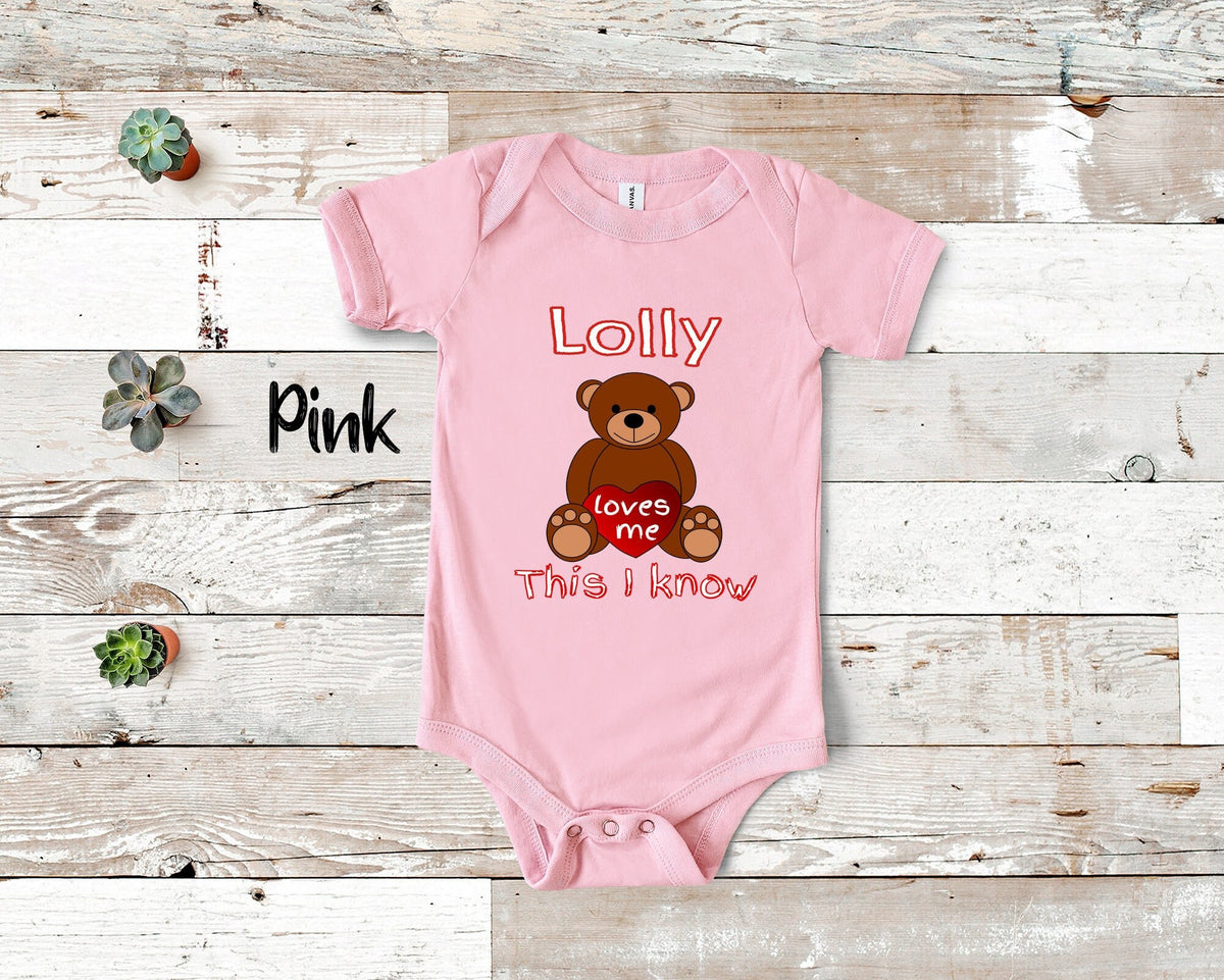 Lolly Loves Me Cute Grandma Bear Baby Bodysuit Tshirt or Toddler Shirt Special Grandmother Gift or Pregnancy Reveal Announcement Graphic Tee – Soft Feel · Must-Have Style