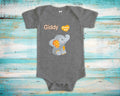 Giddy Loves Me Cute Grandpa Name Elephant Baby Bodysuit Tshirt or Toddler Shirt Special Grandfather Gift or Pregnancy Reveal Announcement Graphic Tee – Bold Style · Top Pick For Any Outfit