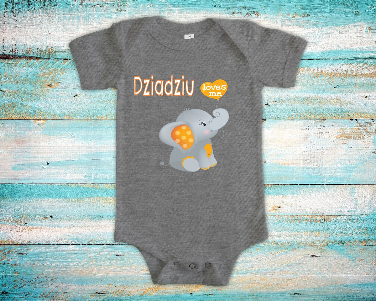 Dziadziu Loves Me Cute Grandpa Name Elephant Baby Bodysuit Tshirt or Toddler Shirt Polish Grandfather Gift or Pregnancy Reveal Announcement Graphic Tee – Everyday Comfort · Top Pick For Any Outfit