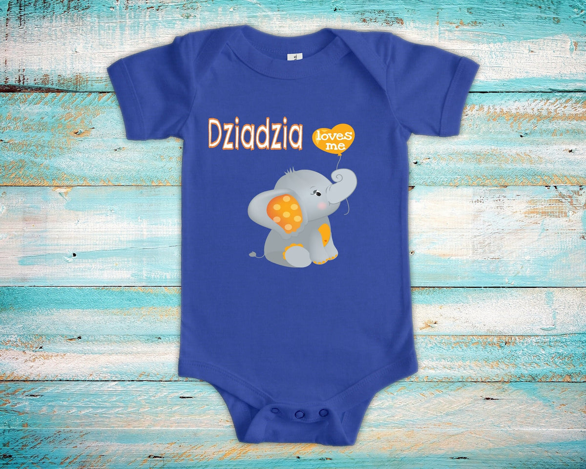 Dziadzia Loves Me Cute Grandpa Name Elephant Baby Bodysuit Tshirt or Toddler Shirt Polish Grandfather Gift or Pregnancy Reveal Announcement Graphic Tee – Everyday Comfort · Trending Graphic Apparel