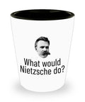 Nietzsche Ceramic Shot Glass Philosophy Teacher Philosophy Student Gift Nihilist Nihilism What Would Nietzsche Do Graphic Tee – Everyday Comfort · High-Quality Print