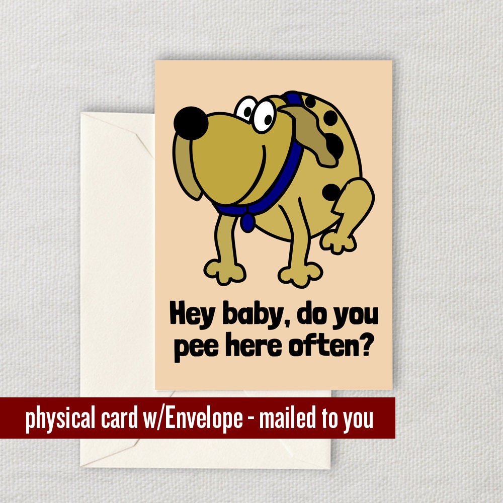 Funny Dog Lover Card Dog Card For Him Or Her Birthday Card For Veterinarian Or Dog Lover Vet Tech Gift Do You Pee Here Often Graphic Tee – Cozy Vibes · Top Pick For Any Outfit