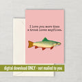 Cute Fishing Greeting Card Romantic Fishing Printable Card Fisherman Love Card Digital Download Last Minute Card Trout Graphic Tee – Cozy Vibes · Trending Graphic Apparel