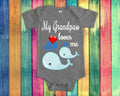 Grandpaw Loves Me Cute Grandpa Name Whale Baby Bodysuit Tshirt or Toddler Shirt Special Grandfather Gift or Pregnancy Reveal Announcement Graphic Tee – Fan Favorite · Must-Have Style