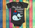 Great Granddad Loves Me Cute Great Grandpa Name Whale Baby Bodysuit TshirtToddler Shirt Special Great Grandfather Gift or Pregnancy Reveal Graphic Tee – Fan Favorite · Perfect For Daily Wear