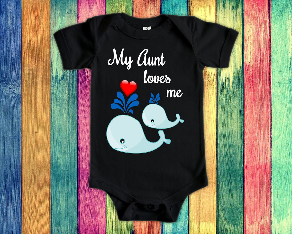 Aunt Loves Me Cute Name Whale Baby Bodysuit Tshirt or Toddler Shirt Special Aunt Gift or Pregnancy Reveal Announcement Graphic Tee – Premium Graphic · Great Gift For Fans