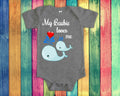 Baubie Loves Me Cute Grandma Name Whale Baby Bodysuit Tshirt or Toddler Shirt Special Grandmother Gift or Pregnancy Reveal Announcement Graphic Tee – Easygoing Wear · Top Pick For Any Outfit