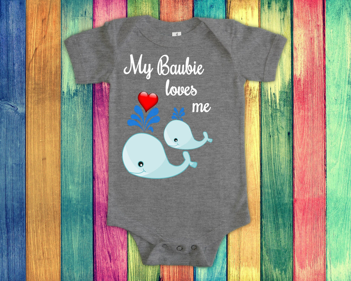 Baubie Loves Me Cute Grandma Name Whale Baby Bodysuit Tshirt or Toddler Shirt Special Grandmother Gift or Pregnancy Reveal Announcement Graphic Tee – Easygoing Wear · Top Pick For Any Outfit