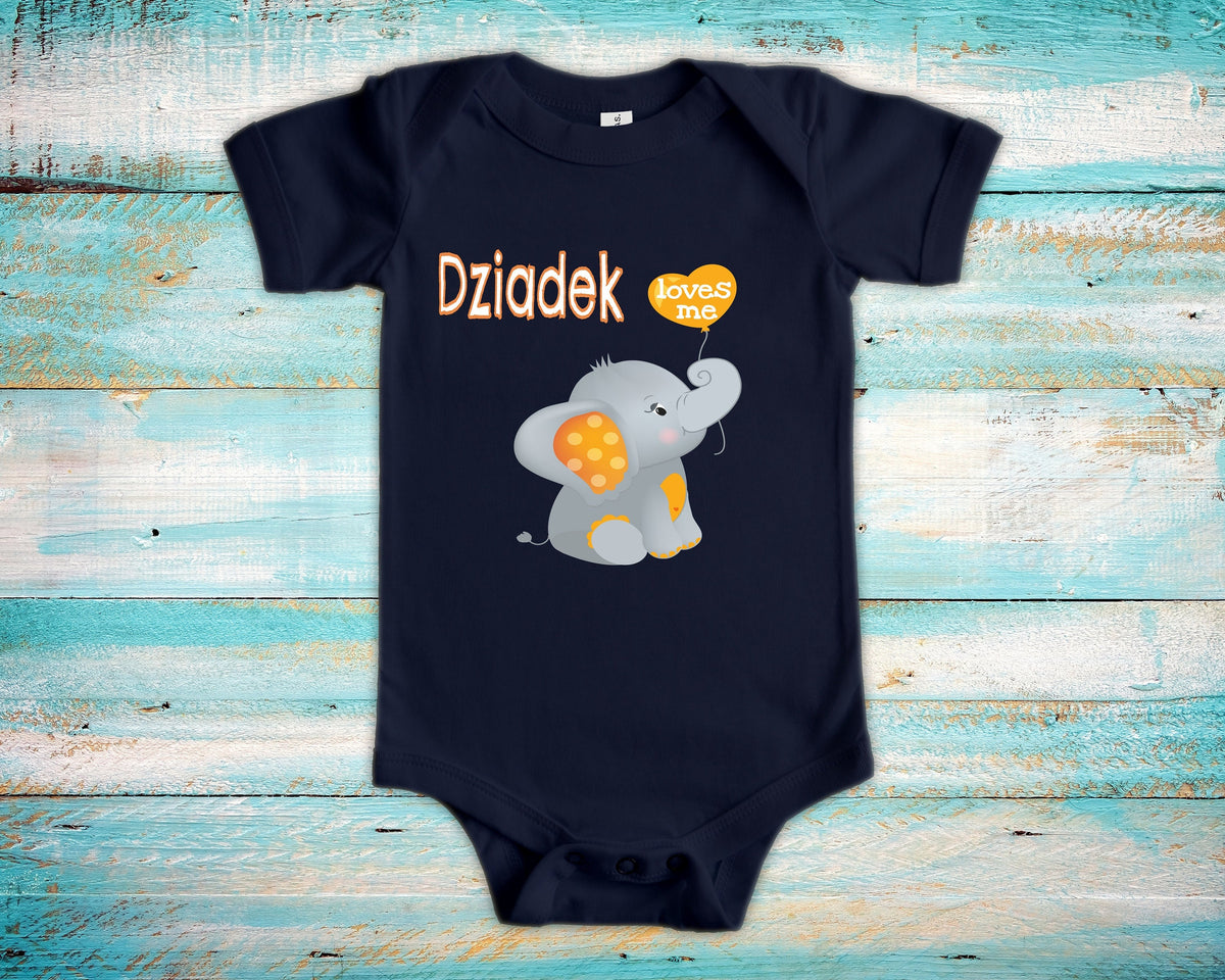 Dziadek Loves Me Cute Grandpa Name Elephant Baby Bodysuit Tshirt or Toddler Shirt Polish Grandfather Gift or Pregnancy Reveal Announcement Graphic Tee – Fan Favorite · Trending Graphic Apparel
