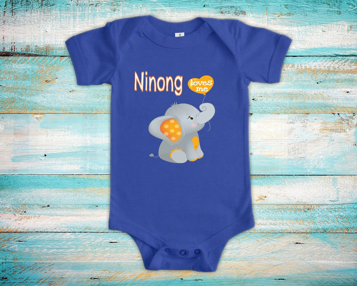 Ninong Loves Me Cute Godfather Name Elephant Baby Bodysuit Tshirt or Toddler Shirt Spanish Godfather Gift or Pregnancy Reveal Announcement Graphic Tee – Aesthetic Look · Great Gift For Fans
