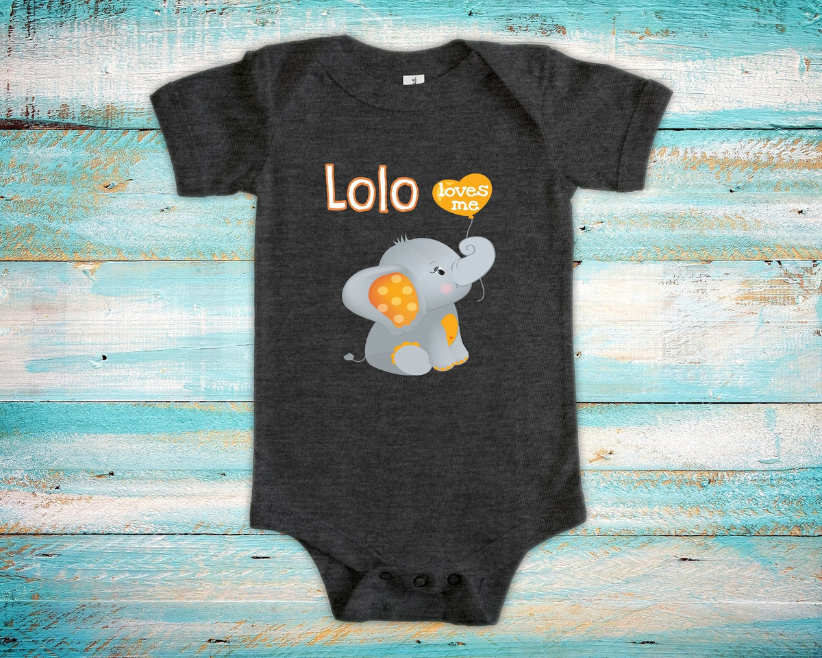 Lolo Loves Me Cute Grandpa Name Elephant Baby Bodysuit Tshirt or Toddler Shirt Filipino Grandfather Gift or Pregnancy Reveal Announcement Graphic Tee – Easygoing Wear · Top Pick For Any Outfit