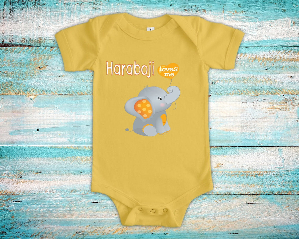 Haraboji Loves Me Cute Grandpa Name Elephant Baby Bodysuit Tshirt or Toddler Shirt Korean Grandfather Gift or Pregnancy Reveal Announcement Graphic Tee – Soft Feel · Trending Graphic Apparel