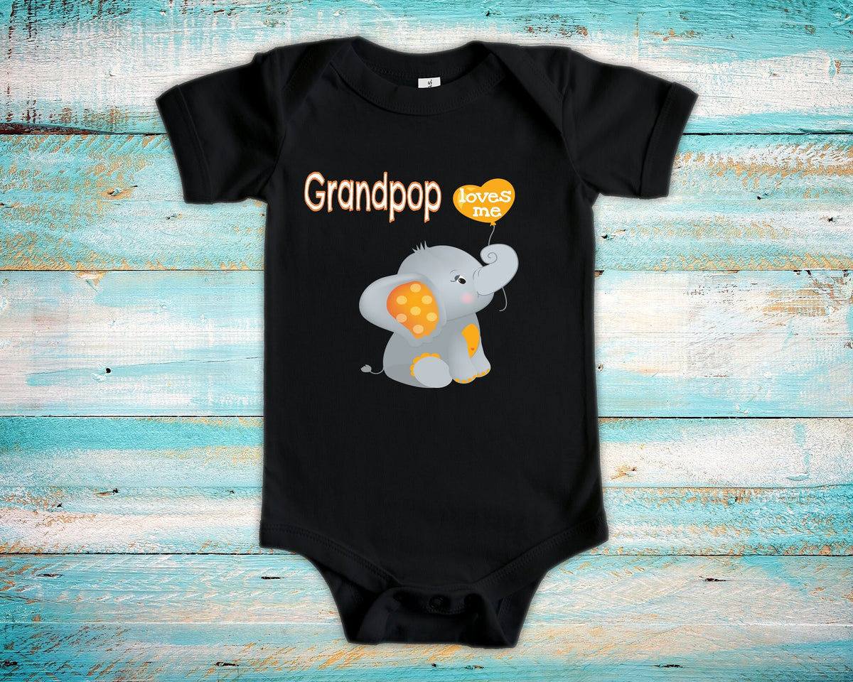 Grandpop Loves Me Cute Grandpa Name Elephant Baby Bodysuit Tshirt or Toddler Shirt Special Grandfather Gift or Pregnancy Reveal Announcement Graphic Tee – Feel-Good Design · Top Pick For Any Outfit