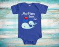 Papu Loves Me Cute Grandpa Name Whale Baby Bodysuit Tshirt or Toddler Shirt Greece Greek Grandfather Gift or Pregnancy Reveal Announcement Graphic Tee – Easygoing Wear · Must-Have Style