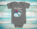 Momma Loves Me Cute Mom Name Whale Baby Bodysuit Tshirt or Toddler Shirt Special Mother39s Day Gift or Pregnancy Reveal Announcement Graphic Tee – Warm & Stylish · Great Gift For Fans