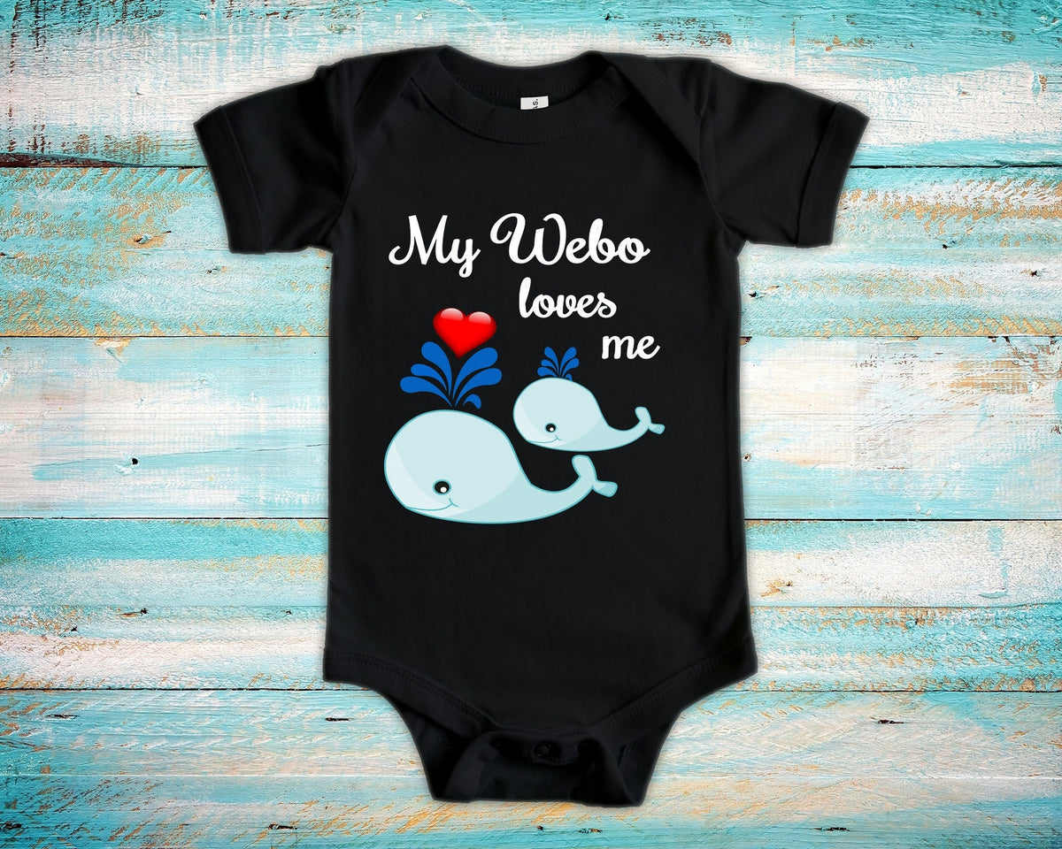 Webo Loves Me Cute Grandpa Name Whale Baby Bodysuit Tshirt or Toddler Shirt Special Grandfather Gift or Pregnancy Reveal Announcement Graphic Tee – Aesthetic Look · Great Gift For Fans