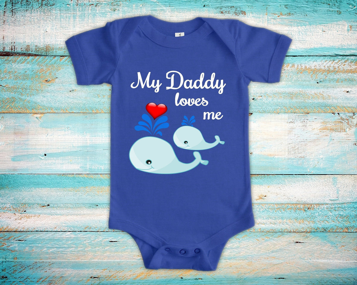 Daddy Loves Me Cute Father Name Whale Baby Bodysuit Tshirt or Toddler Shirt Special Dad Gift or Pregnancy Reveal Announcement Graphic Tee – Everyday Comfort · Must-Have Style