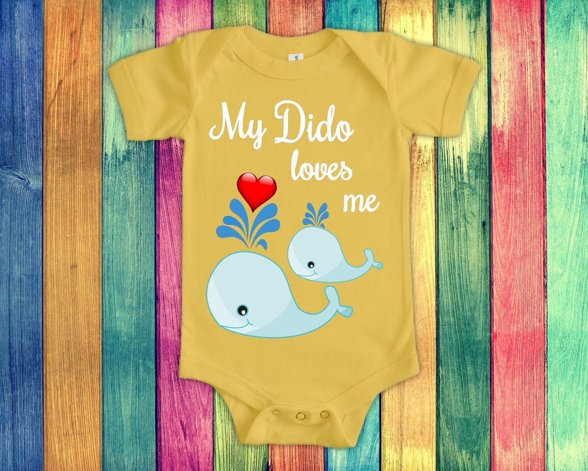 Dido Loves Me Cute Grandpa Name Whale Baby Bodysuit Tshirt or Toddler Shirt Ukrainian Grandfather Gift or Pregnancy Reveal Announcement Graphic Tee – Bold Style · Perfect For Daily Wear