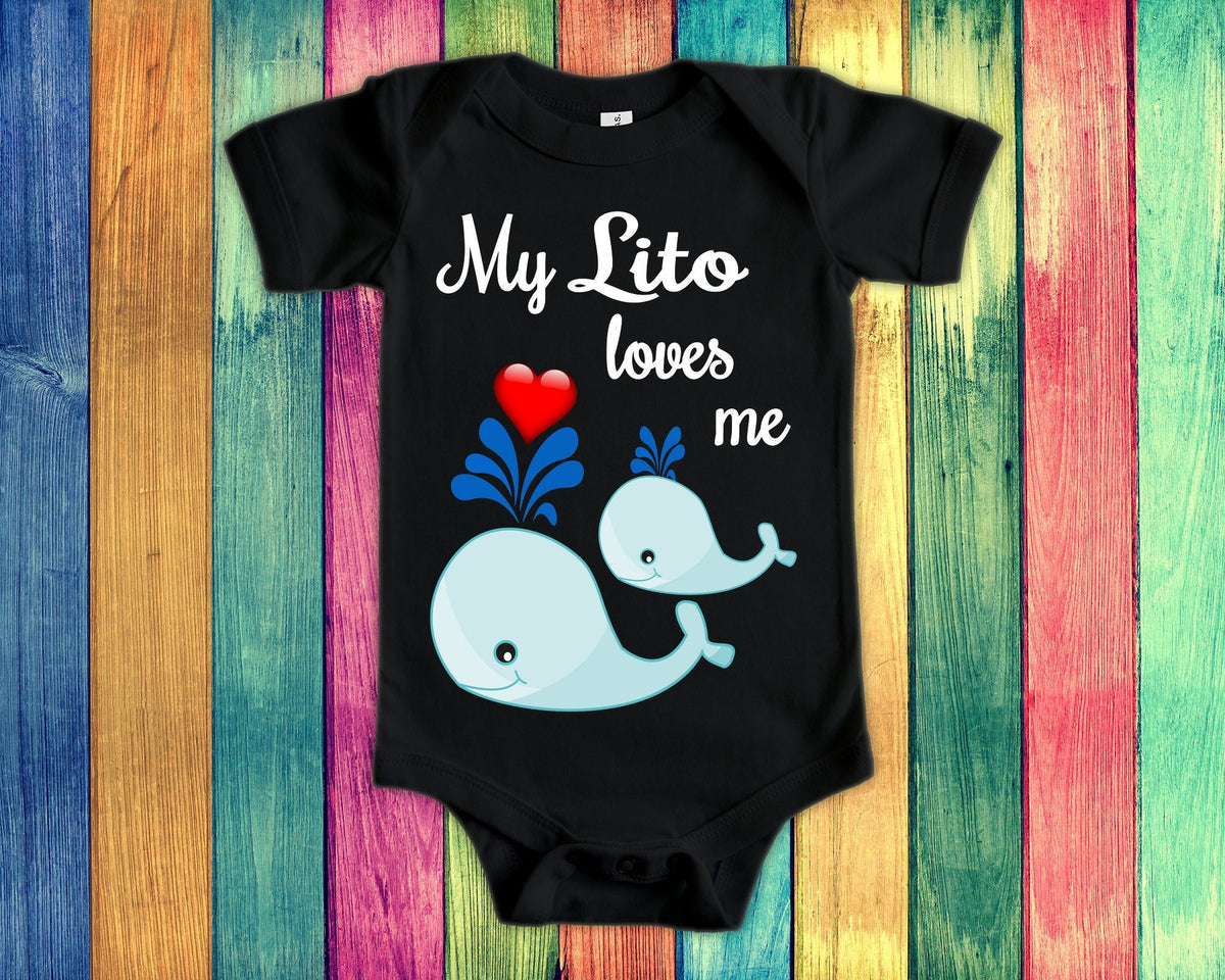 Lito Loves Me Cute Grandpa Name Whale Baby Bodysuit Tshirt or Toddler Shirt Spanish Grandfather Gift or Pregnancy Reveal Announcement Graphic Tee – Everyday Comfort · Top Pick For Any Outfit