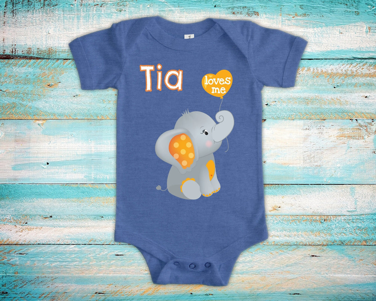 Tia Loves Me Cute Aunt Name Elephant Baby Bodysuit Tshirt or Toddler Shirt Mexican Spanish Aunt Gift or Pregnancy Reveal Announcement Graphic Tee – Premium Graphic · Top Pick For Any Outfit