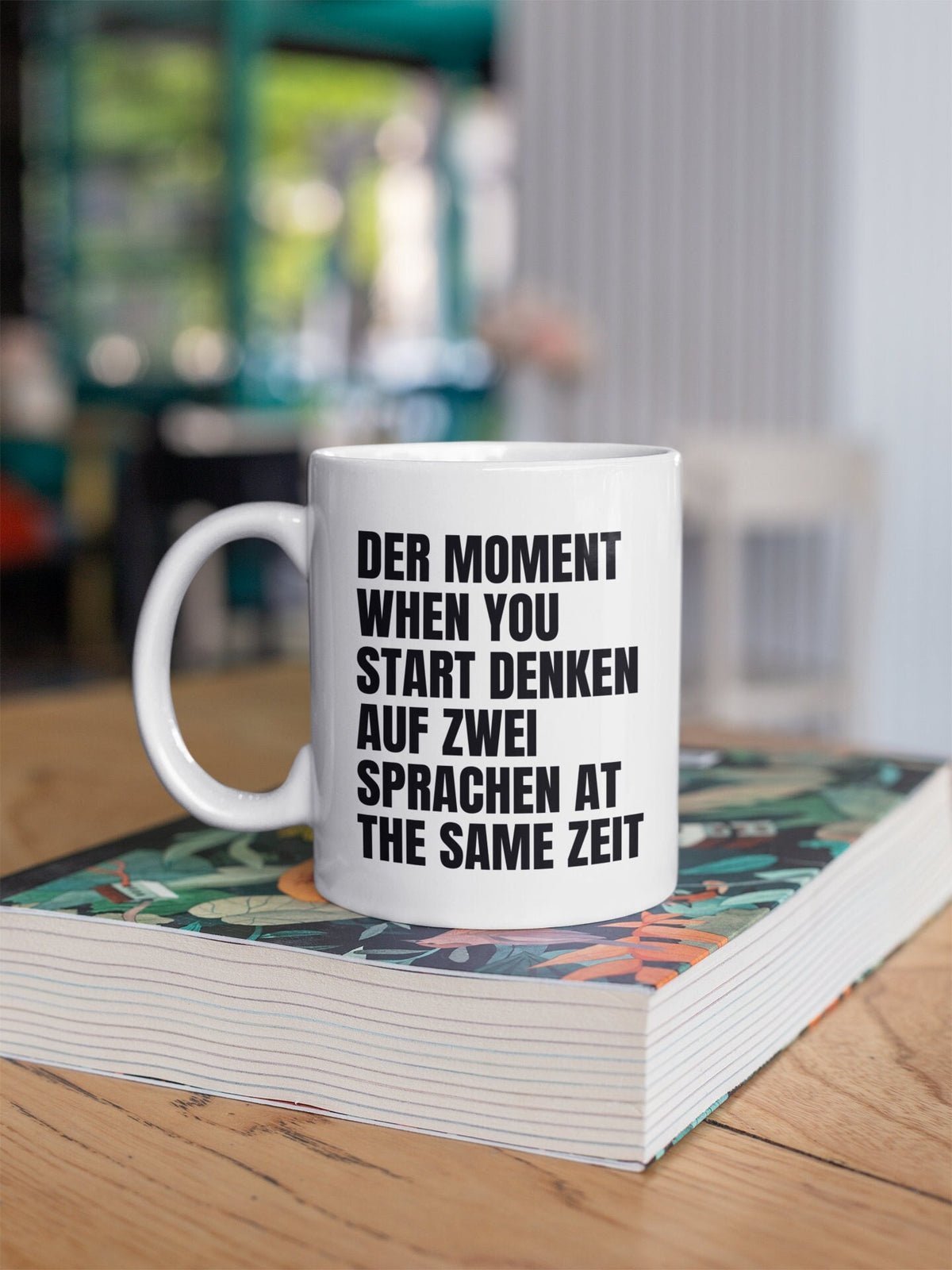 Funny German Teacher Gift German Student Present Funny German Phrase Mug At The Same Zeit Graphic Tee – Feel-Good Design · Top Pick For Any Outfit