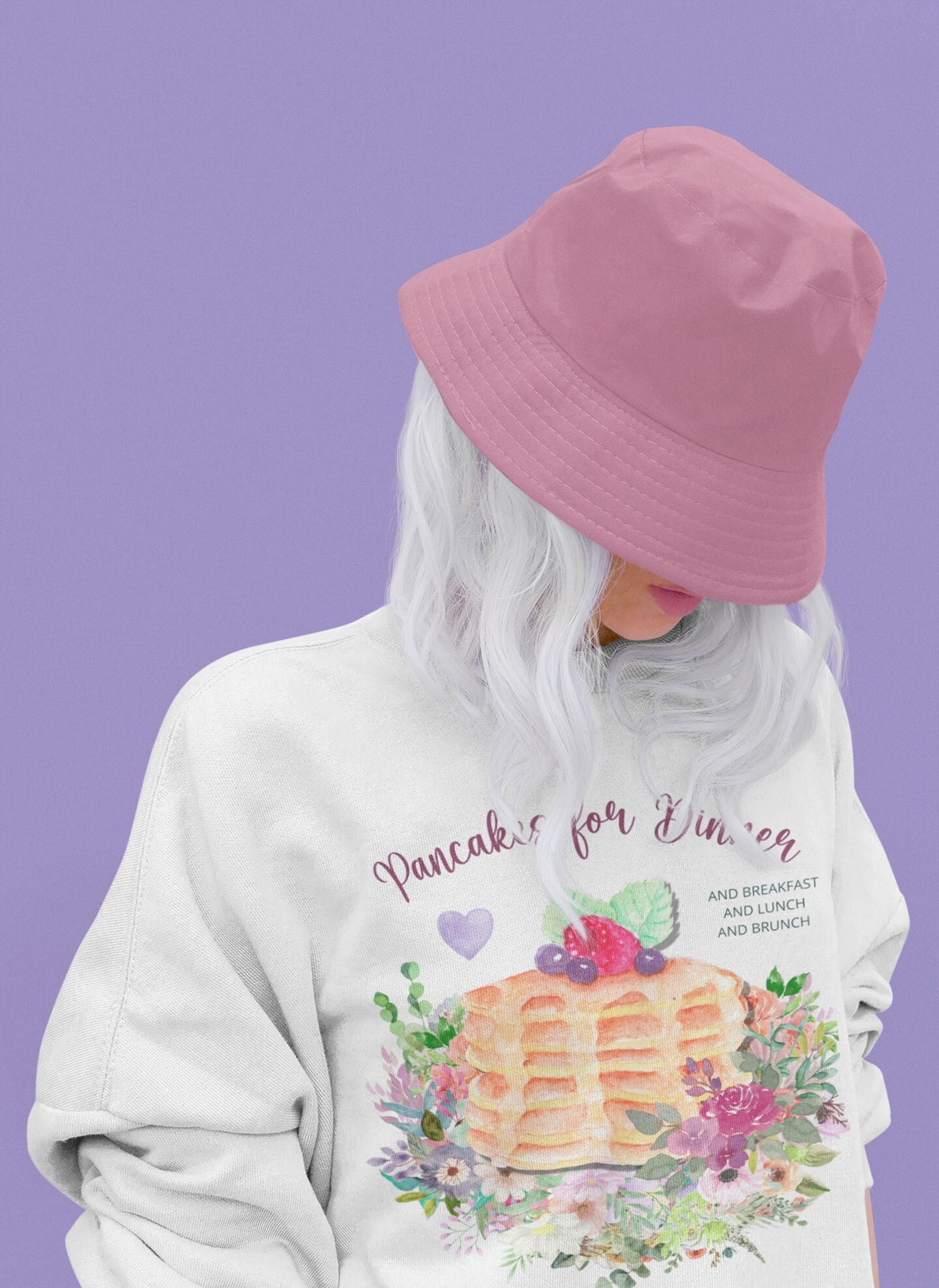 Pancakes Sweatshirt Cute Brunch Sweatshirt with Pancakes and Flowers Pancakes for Dinner Colorful Brunch Sweatshirt Pancakes Gift Sweatshirt – Fan Favorite · Great Gift For Fans