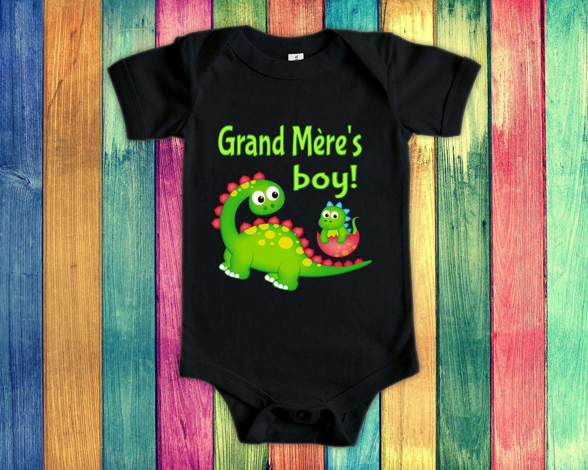 Grand Mre39s Boy Cute Grandma Name Dinosaur Baby Bodysuit Tshirt or Toddler Shirt for a French Grandmother Gift or Pregnancy Reveal Graphic Tee – Aesthetic Look · Perfect For Daily Wear