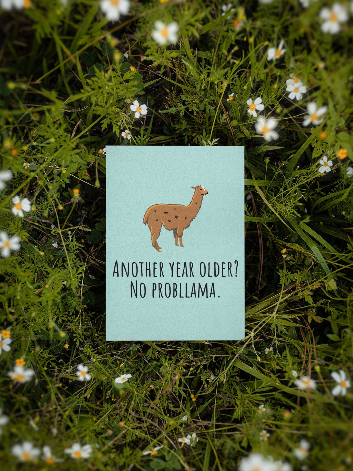 Funny Llama Printable Card Llama Birthday Card Llama Lover Card No Probllama Instant Download Last Minute Birthday Card Graphic Tee – Aesthetic Look · Must-Have Style