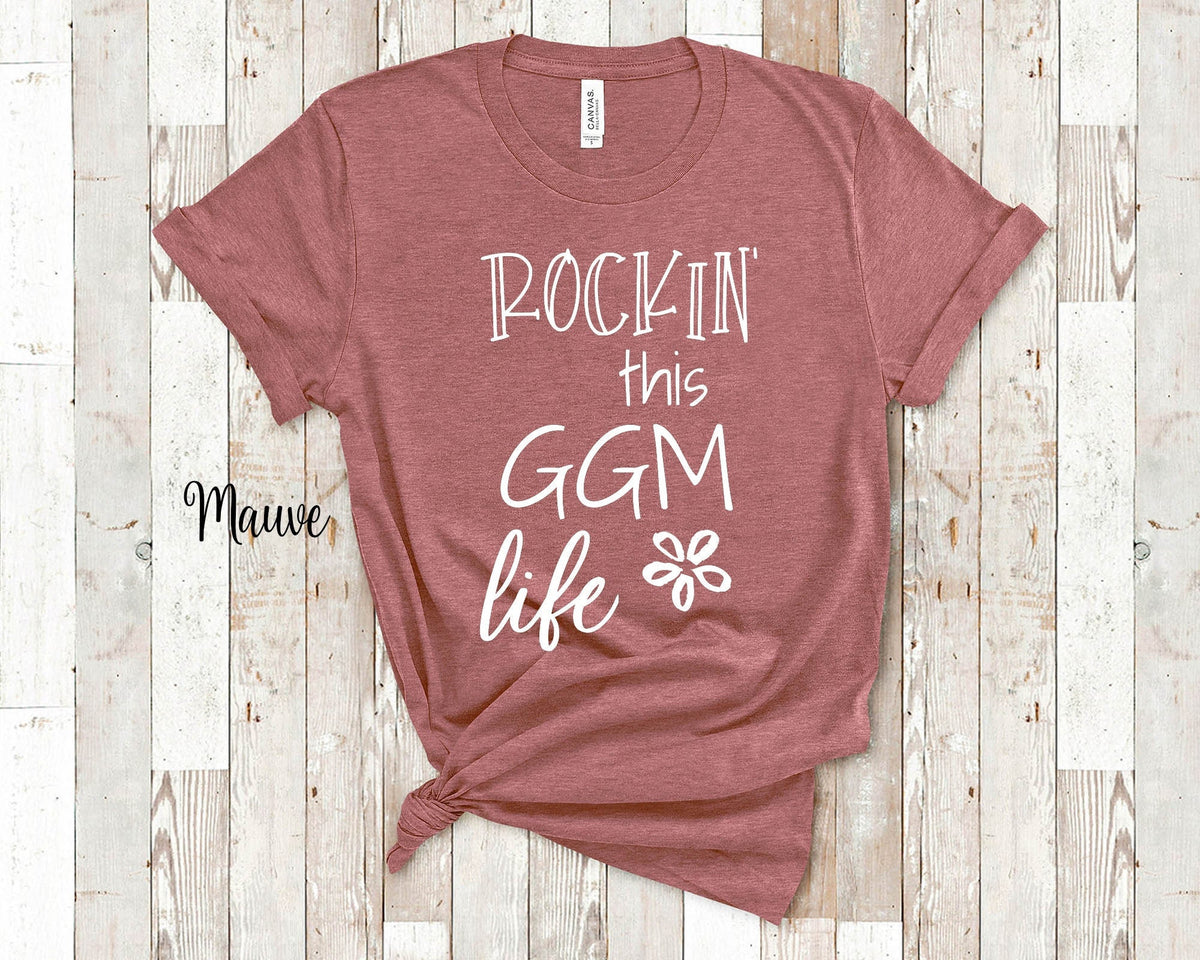 Rockin This GGM Life Tshirt Gift from Grandkids Funny Shirt Grandmother Birthday Christmas Mother39s Day Gifts for Grandma Graphic Tee – Bold Style · Must-Have Style