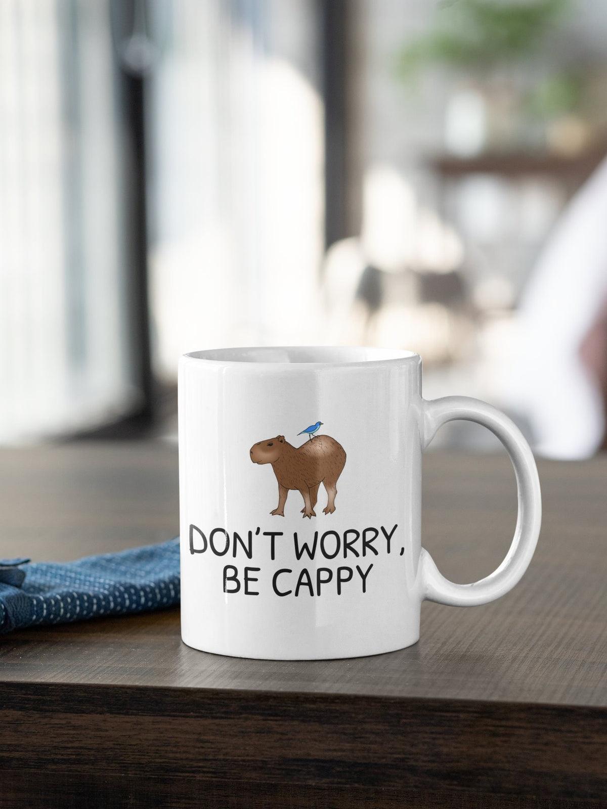 Funny Capybara Mug Capybara Lover Gift Idea Capybara Gift Don39t Worry Be Cappy Graphic Tee – Aesthetic Look · High-Quality Print