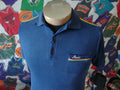 Vintage 80s Hawaii navy blue Rainbow Stripe Polo Shirt S Graphic Tee – Aesthetic Look · Perfect For Daily Wear