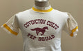 Vintage 8039s Covington Colts Pep Squad White T Shirt Size S Graphic Tee – Bold Style · High-Quality Print