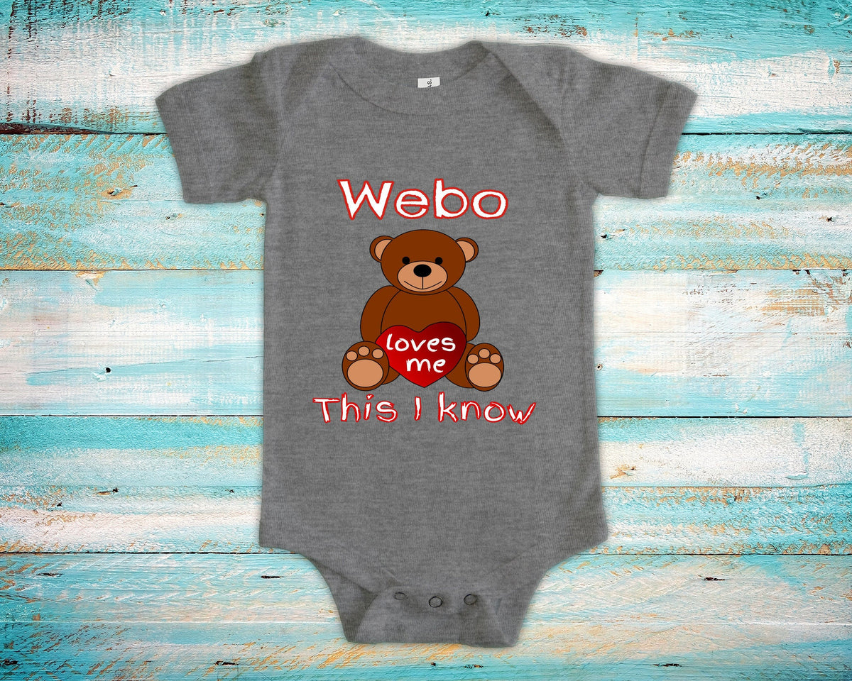 Webo Loves Me Cute Grandpa Name Bear Baby Bodysuit Tshirt or Toddler Shirt Special Grandfather Gift or Pregnancy Reveal Announcement Graphic Tee – Easygoing Wear · Top Pick For Any Outfit